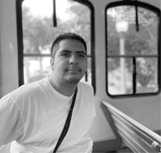 Retrato de Roger Márquez Rivadeneira, secretario de Takernal Community